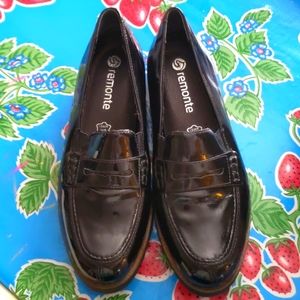 Remonte Kelani Black Patent Penny Loafers / Shoes